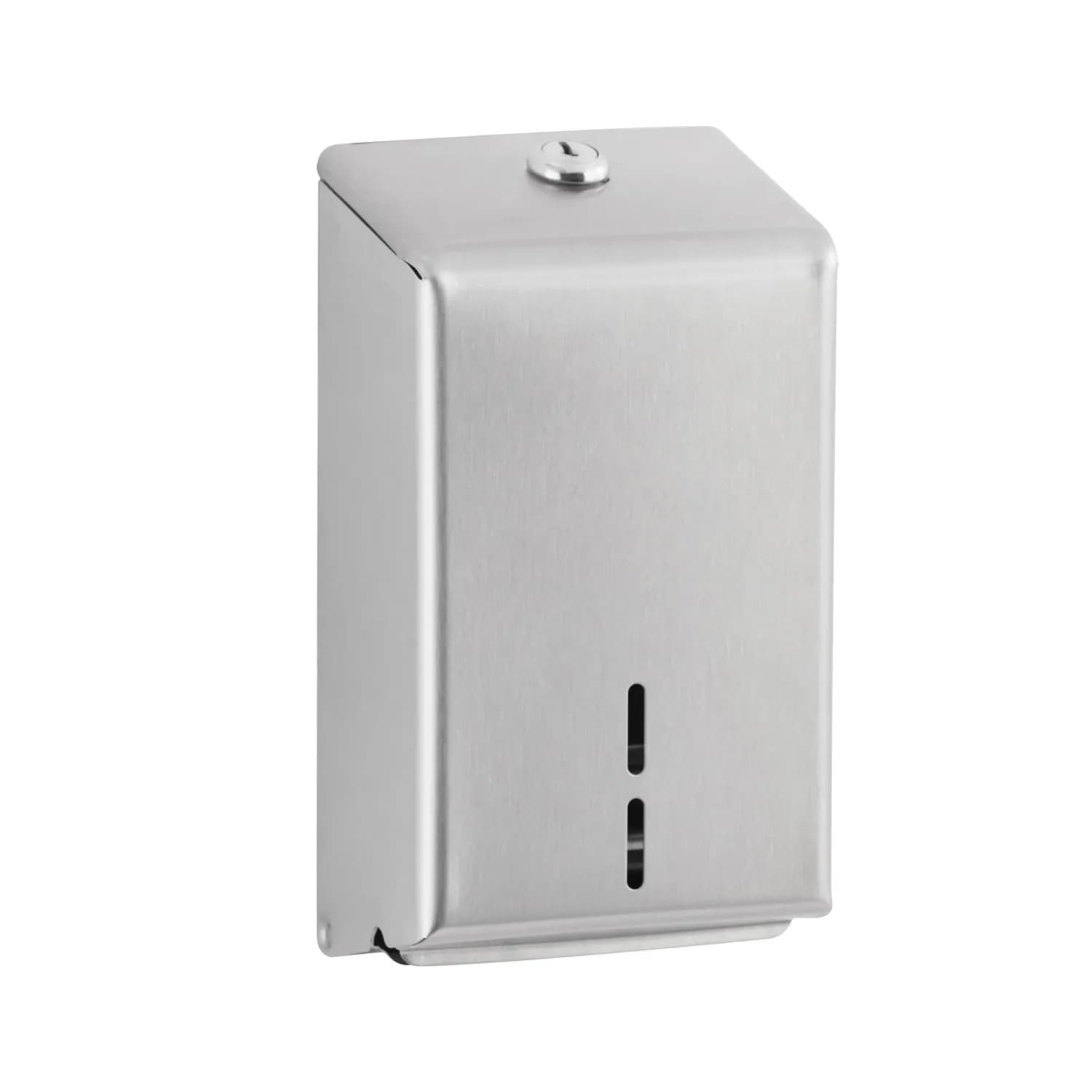 Surface-Mounted Folded Toilet Tissue Dispenser, Satin Finish, 3" Depth