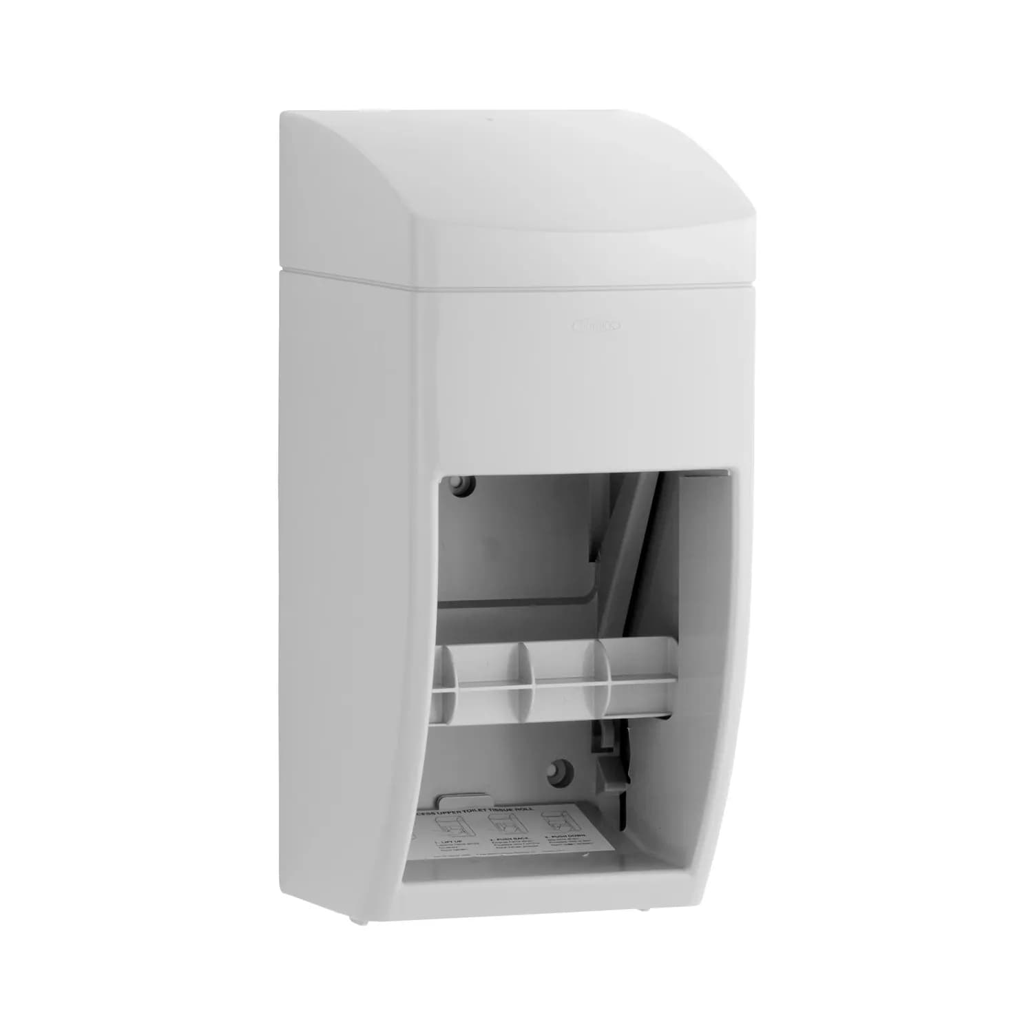 Surface-Mounted Toilet Tissue Dispenser, Grey ABS Plastic, Two Rolls — B-5288