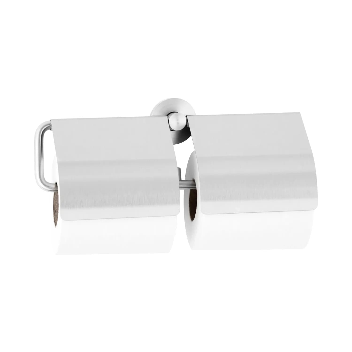 Surface-Mounted Toilet Tissue Dispenser w/ Hoods, Cubicle Collection, Satin Finish, 2 Rolls