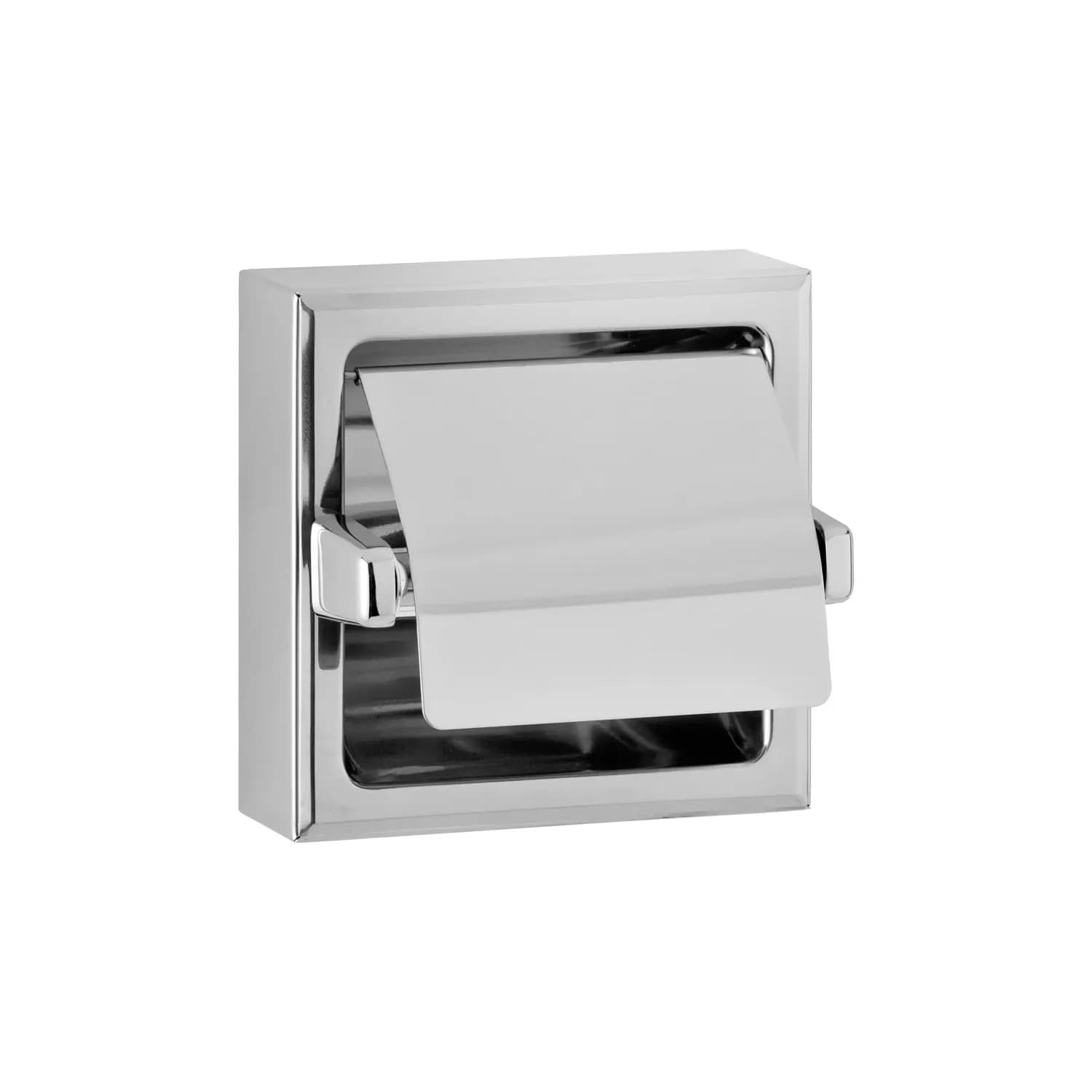 Surface-Mounted Toilet Tissue Dispenser with Hood, Bright Polished, One Roll — B-6699