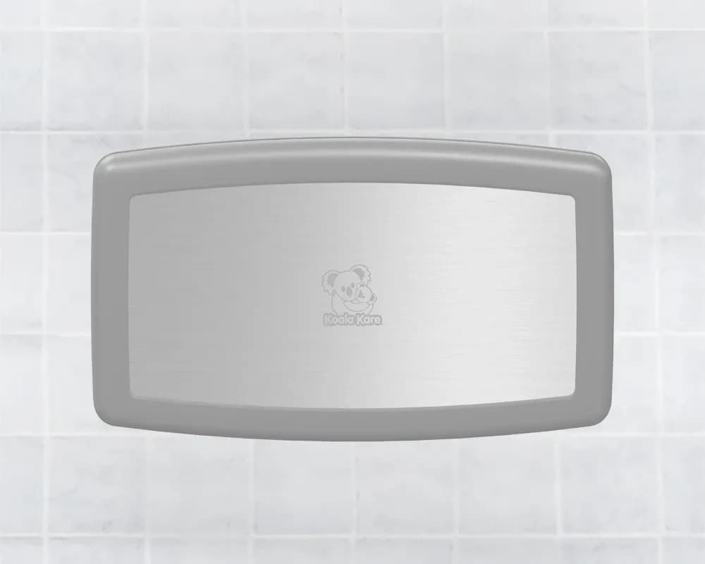 Horizontal Surface-Mounted With Stainless Steel Veneer, Baby Changing Station, Grey — KB300-01SS