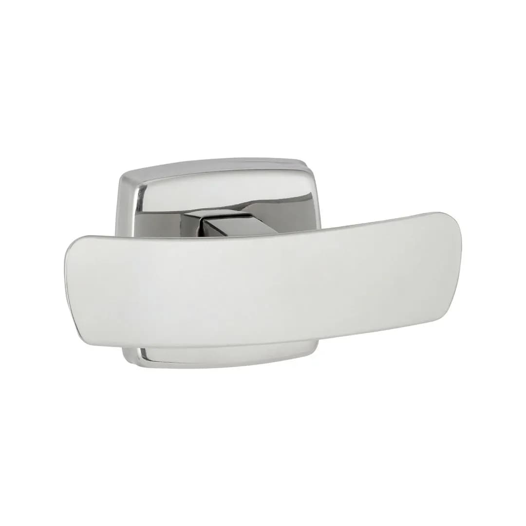 Surface-Mounted Double Robe Hook, Bright Polished