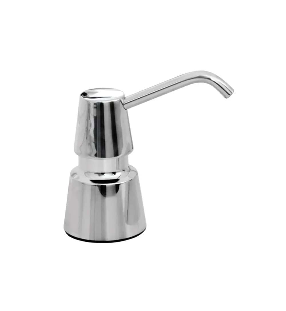 Counter-Mounted Manual Top-Fill Foam Soap Dispenser, 4" Spout, Polished, 600 ml.