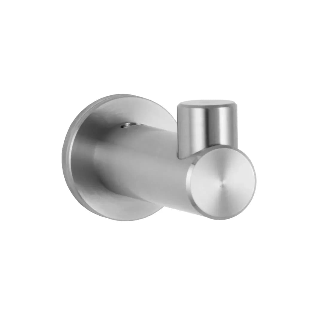 Surface-Mounted Coat Hook, Satin Finish Steel